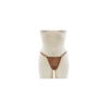 String taupe en dentelle avec bijou cœur doré 